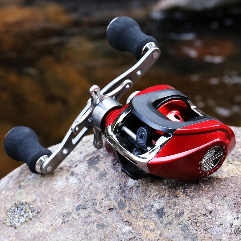 SOUGAYILANG Baitcasting Fishing Reels 17+1BB Metal Travel Fishing Reel Outdoor Fishing Reel Tackle