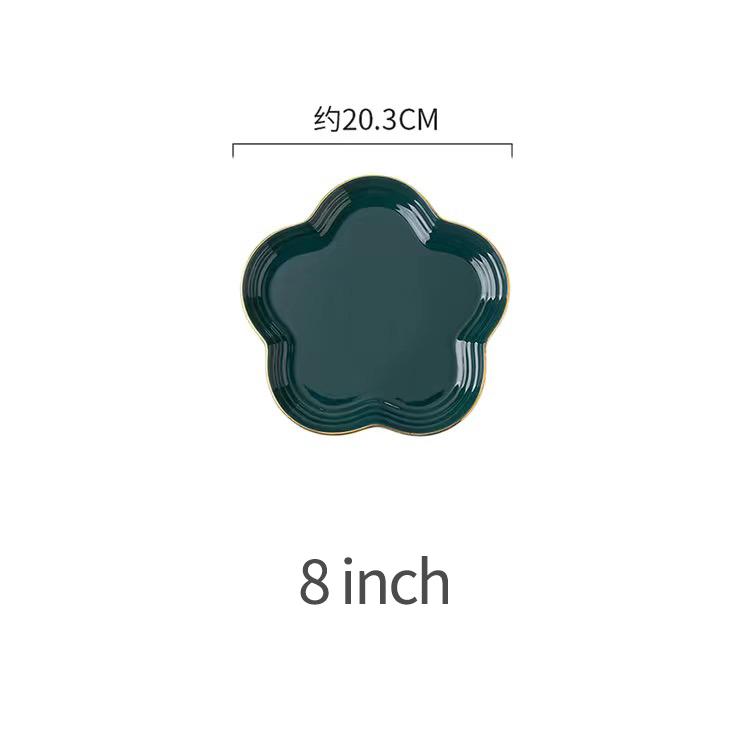 Креативная тарелка в форме цветка, керамическая тарелка для стейка, тарелка для салата, тарелка с фруктами, посуда, кухонные принадлежности, столовая одежда