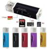 Компактный алюминиевый USB 2.0 кард-ридер (4-в-1)