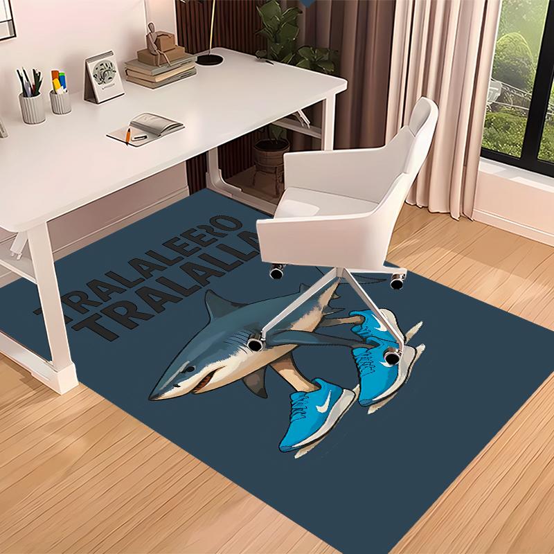 1pc Italian Brainrot characters3 Print Area Rug - Soft, Washable Non-Slip Indoor Mat for Office Chairs, Living Room, Home Office Decorative Rug