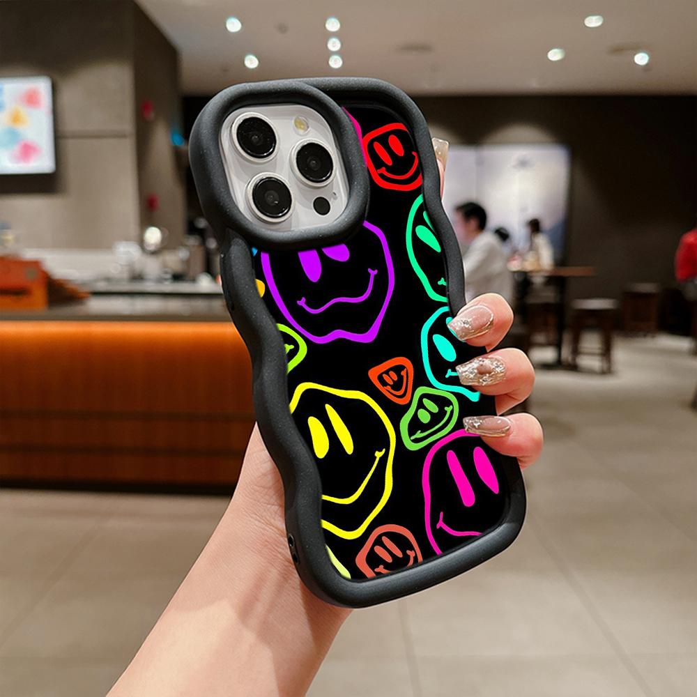 Ae88 Lovely Smiley Art Protective Phone Cases for Samsung S24 Plus S23 Ultra A14 A55 A06 Honor X9b Motorola OnePlus Big Wave TPU Back Cover