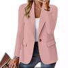 Женский пиджак, пальто, осень-зима, карман, вырез, одна пуговица, тонкий, OL, рабочая одежда, деловое пальто