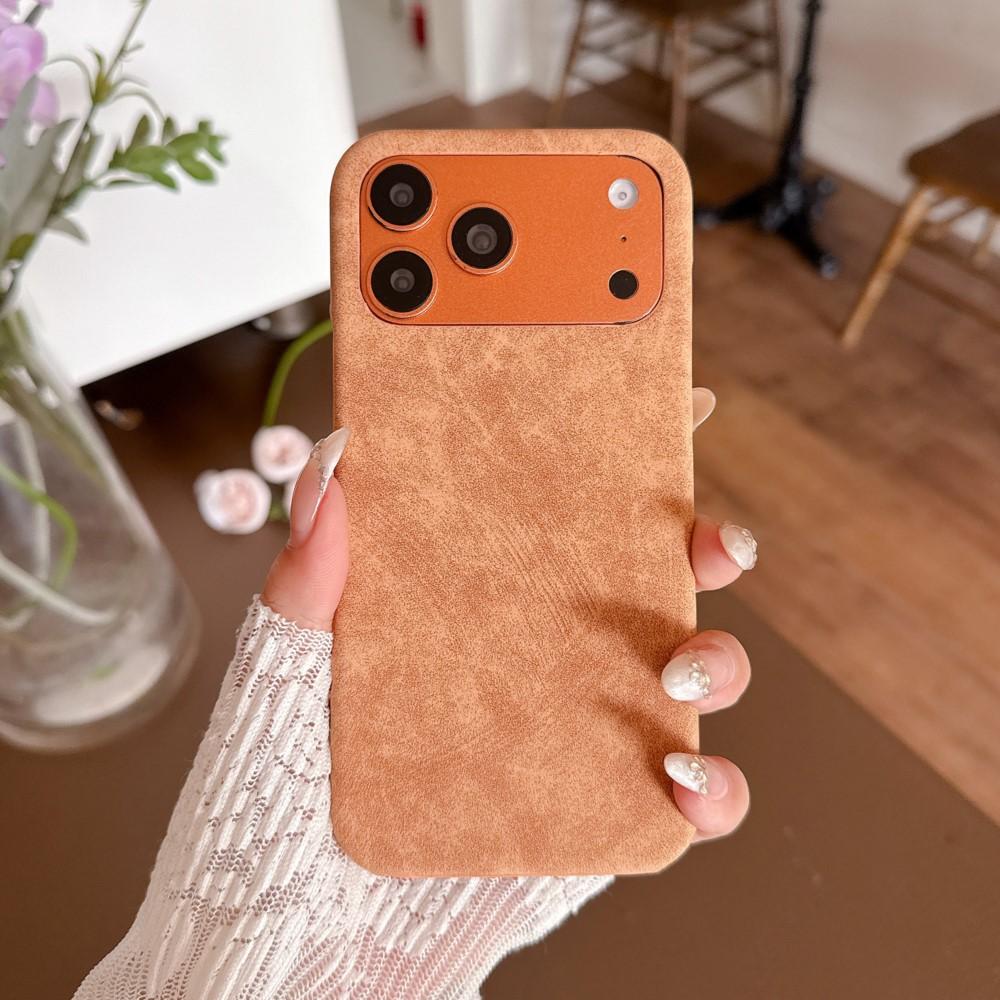 Ретро Чехол из овчины Для Для Iphone 17 Air 16 1 14 13 12 11 Pro Max Plus Бизнес Матовый Противоударный Безрамочный Охлаждающий Чехол