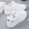 Shoes Women Running Spring Autumn Fashion White Breathable Embroidered Flower Lace-Up Casual Sneakers Zapatos De Mujer