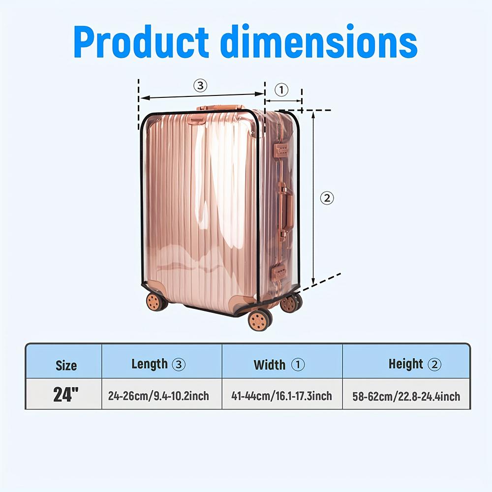 Transparent Suitcase Cover Protectors Luggage Waterproof Shockproof Thickened Durable Suitcase Cover Protector Travel Accessorie