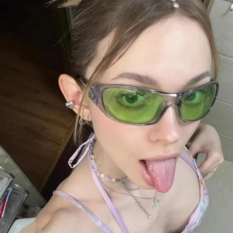 Солнцезащитные очки Y2K Sports Punk для женщин, дизайнерские квадратные очки-гогглы для мужчин, роскошные солнцезащитные очки UV400 с цветными зеркальными линзами