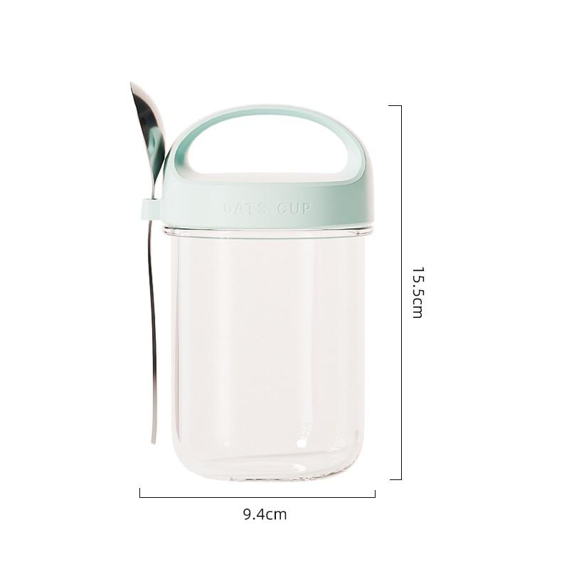 GIANX Завтрак Йогурт Овсянка Чашка Пищевой Материал С Ложкой Уплотнение Портативный Для Легкой Чистки Салат Молочный Коктейль Чашка С Крышкой