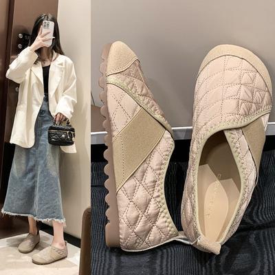 Новые французские туфли для женщин осенью 2024 года, популярные туфли-бини с плоским дном и мягкими бортами, легкие туфли для мам для женщин