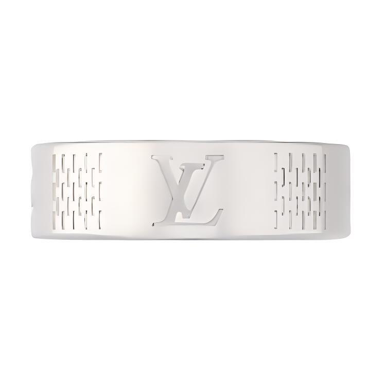 LOUIS VUITTON Damier Staples Thin Ring M1368M