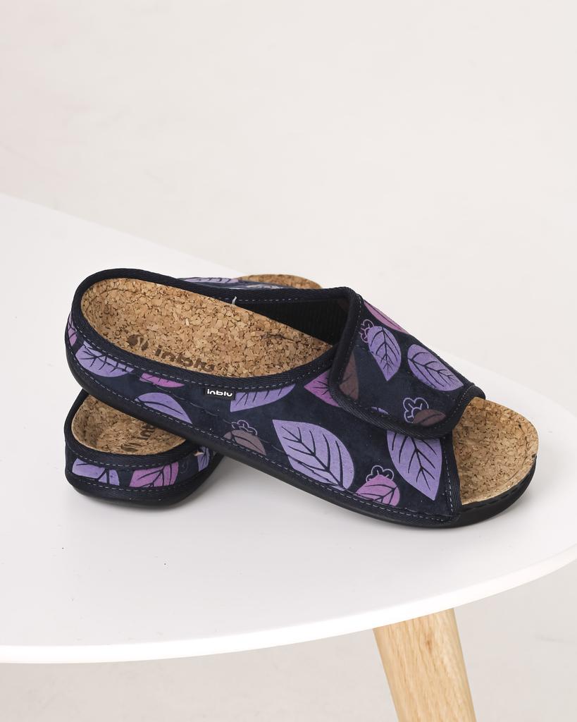 Velcro Slippers Inblu DH6Q 36 Blue Velor