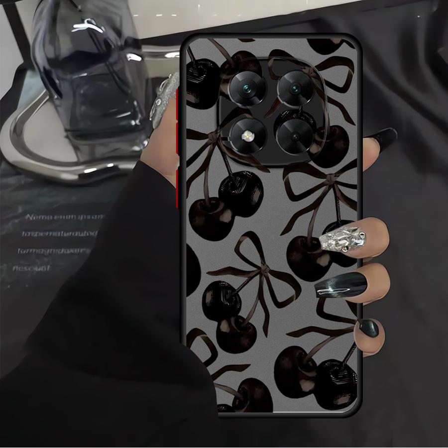 Чехол для Xiaomi Redmi Note 14 12 13 Pro Plus 10 9S 11 13C 14C A4 Funda Задняя крышка телефона Стильный узор с вишней