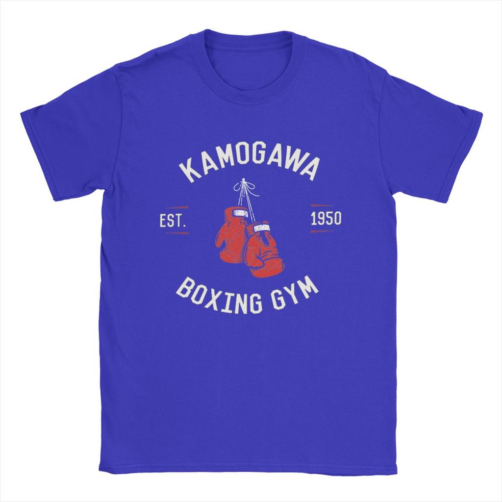 Удивительная футболка Hajime No Ippo Kamogawa Boxing Gym для мужчин с круглым вырезом, из чистого хлопка, аниме, с коротким рукавом, с принтом