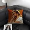 KKarol G TropicoquetA Singer Cushion Cover Natural Linen Organic Fabric DoubleSided Printing Sofa Home Decor Gift Pillow Case