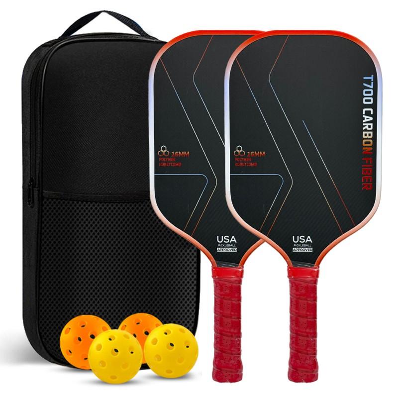 Pickleball Paddle T700 Carbon Fiber Composite Core Lightweight Outdoor Sport Racket Beginners Recreational Players