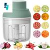 Mini Food Chopper ,250ML Portable Garlic Chopper with USB Charging Function, Mini Food Slicer for Onion Vegetables Chili Ginger Meat Nuts Fruit