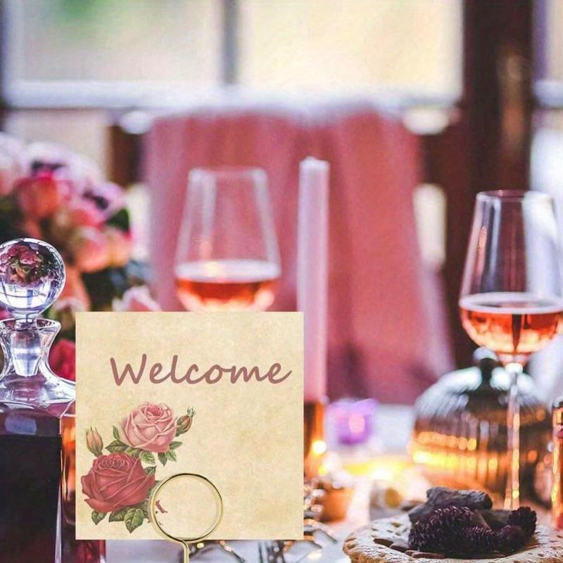 Держатель для настольной таблички, Премиум мини держатель для номеров столов, держатель для карточек, проволочный держатель для фотографий, украшение, свадебный банкет, вечеринка, день рождения