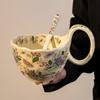 Премиальная чашка керамическая с цветком Gesang, чашка для кофе для девочек, высокая ценность, большая вместимость, чашка для воды, подарок на день рождения