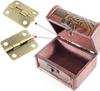4Pcs Retro Small Box Hinges And 2 Sets Antique Right Latch Hook Hasp Wood Jewelry Box Hasp Catch Decoration For Cabinet Box