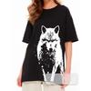 Summer Round Neck 3D Wolf Print Top Fashionable Casual Short Sleeved Men's and  Women's Couple Unisex T-shirts