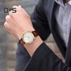 Men Business Watch Round Dial Faux Leather Strap Quartz Movement Teens Adults Formal Dress Wristwatch Fashion Jewelry Accessory