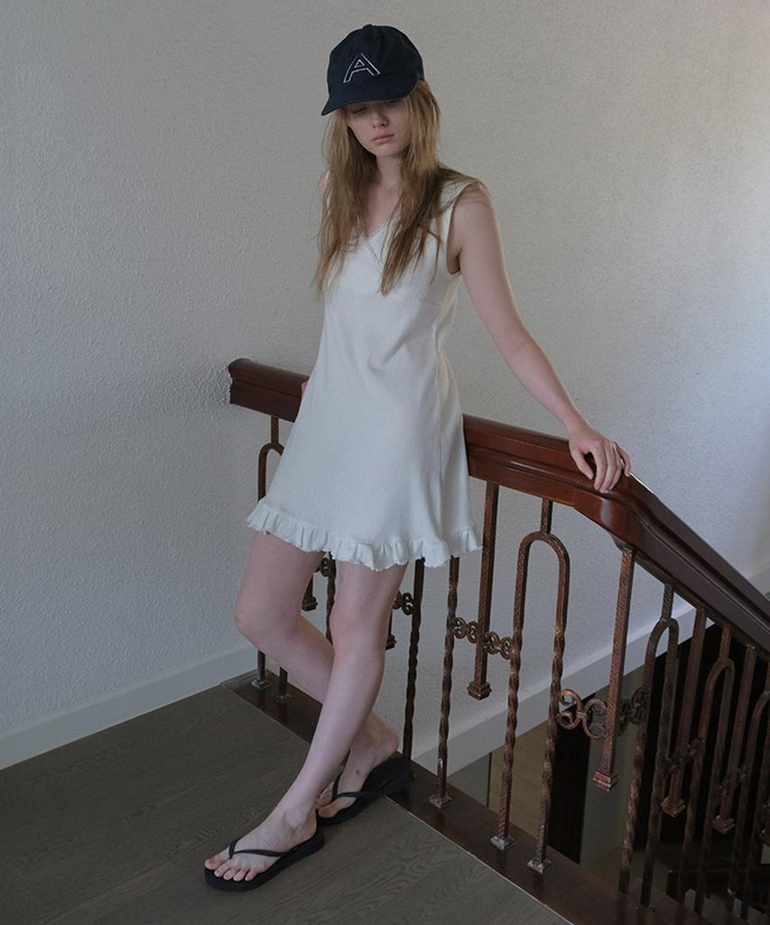 Tabert Lily Eyelet V-Neck Mini Dress - Ivory