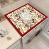 Nordic Vintage Wind Washing Machine Dust Mat Household Drum Washing Machine Absorbent Dirty Non-slip Mat Diatom Mud Cover Mat
