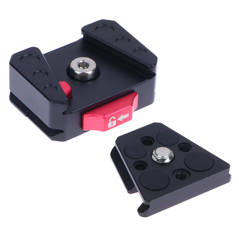Quick Release Mount Plate Board Anti-Shake Clamp V Port For Tripod Dslr Cage
