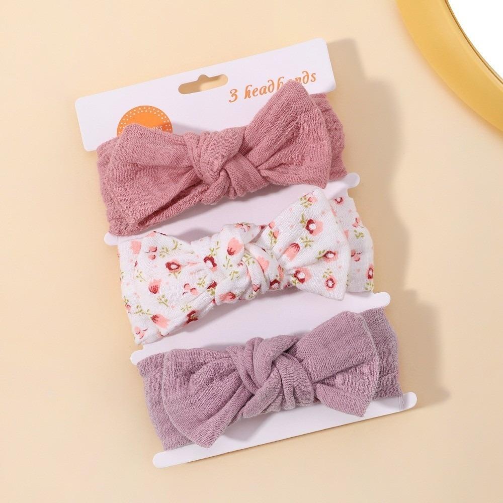 3Pcs/Set Knit Fabric Baby Girl Headwrap Elastic Band Newborn Hair Bands Baby Hair Accessories