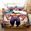 Cool Baki Hanma Intense Martial Arts Fighting Japanese Combat Anime Character HD Print Bedding Set Duvet Cover + 2 Pillowcases
