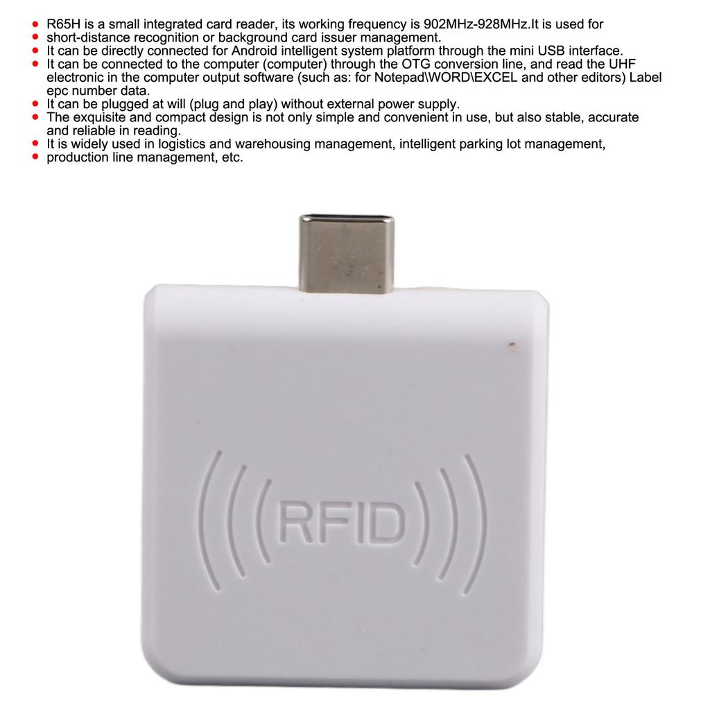 Mobile Phone OTG USB Portable Card Reader Type C Interface UHF   Handheld Writer