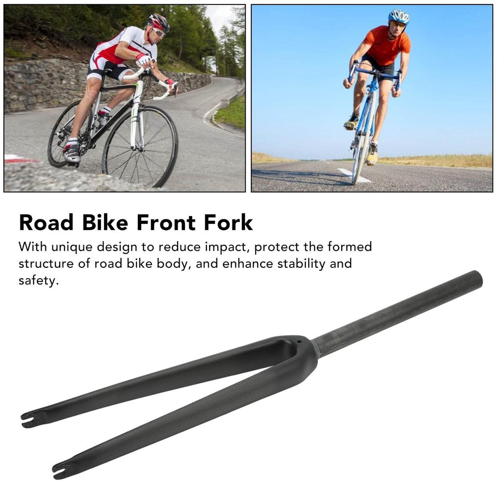 700C Road Bike Front Fork Carbon Fiber Straight Tube Front Suspension Quick Release Road Cruiser Bike Fork - C-Brake Fork, (Matte)