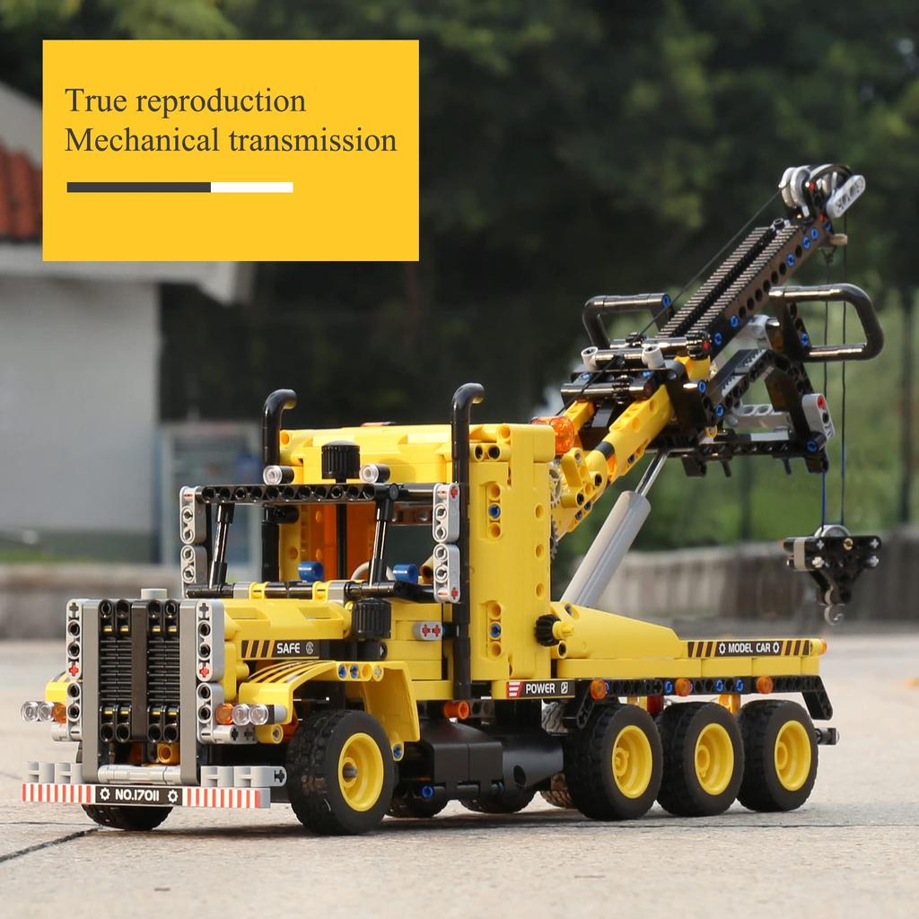 Mold King 17011 Научный и технологический прицепной крановый зажимной блок 1250 Блок строительной серии Грузовик Модель прицепа Сборочный блок Прицепной блок