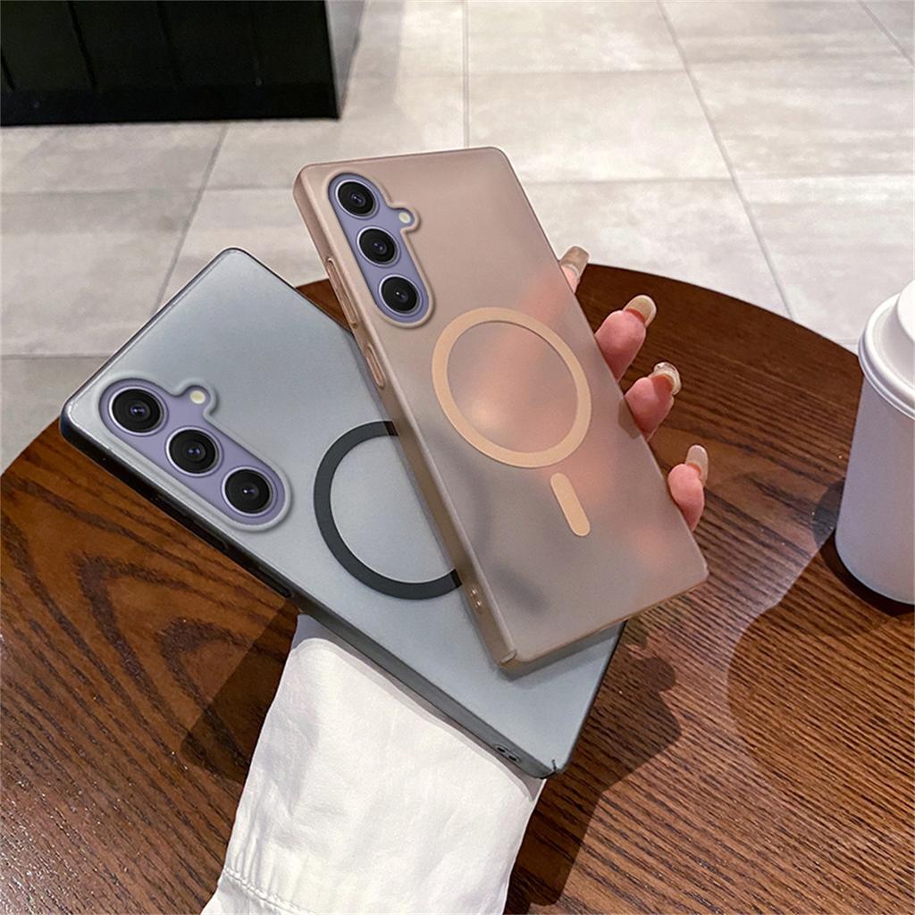 Премиальный матовый прозрачный чехол для Magsafe для Samsung Galaxy A57/37/27/17/07 A56/36/26/16/06 A55/35/25/15/05S Магнитная беспроводная зарядка Противоударная крышка