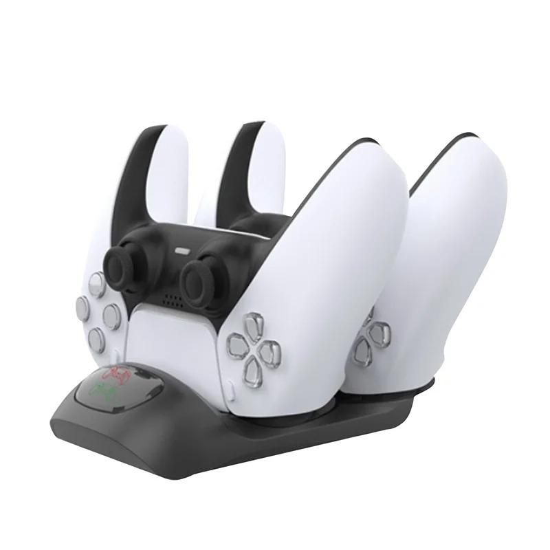 Док-станция для зарядки контроллера Dual Sense Двойное зарядное устройство с USB для PS5 USB Внешнее