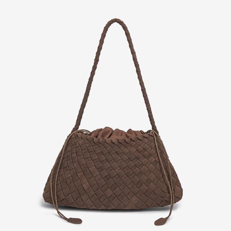 Сплетенная вручную сумка-подмышка на плечо, осенне-зимняя матовая сумка-лодочка в ретро-стиле, сумка-корзина для овощей, мамина сумка