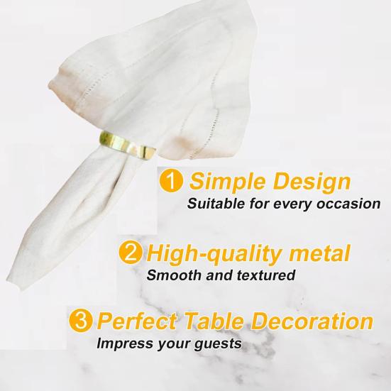 6/12 шт. Золотые кольца для салфеток Металлические кольца Дизайн Держатели для салфеток Пряжки Семейный ужин Свадебная вечеринка Украшение стола