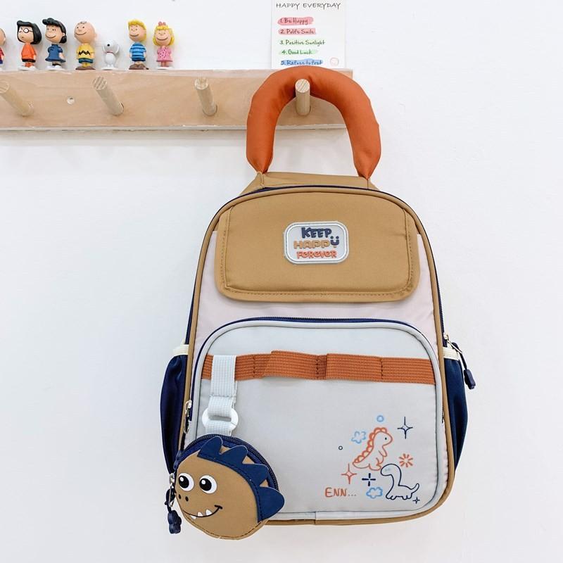 Backpack Blocked Color Kindergarten Backpack Casual Kids Lightweight Schoolbag