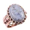 Natural Dendrite Opal Gemstone 925 Sterling Silver Two Tone Ring Size 8.5 Z5h19