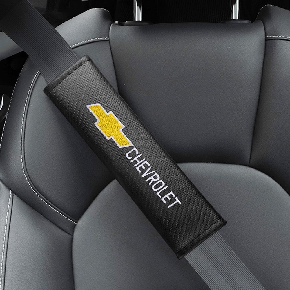 AABHE1 1/2pcs Adjustable Car Seat Safety Belt Cover Shoulder Strap Covers for Chevrolet Silverado Trailblazer Suburban Onix Colorado