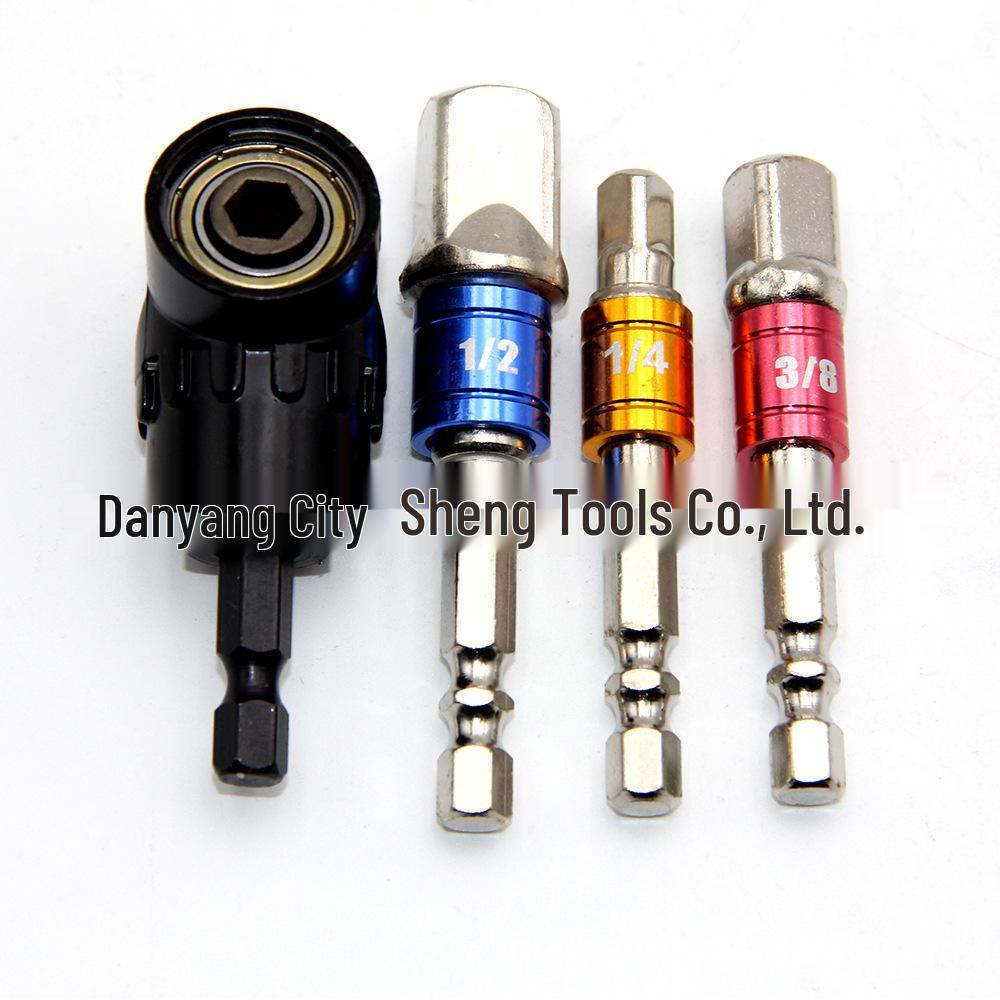 Набор из 3 предметов адаптеров для ударного гайковерта с шестигранным хвостовиком (1/2", 3/8", 1/4") для электрической отвертки