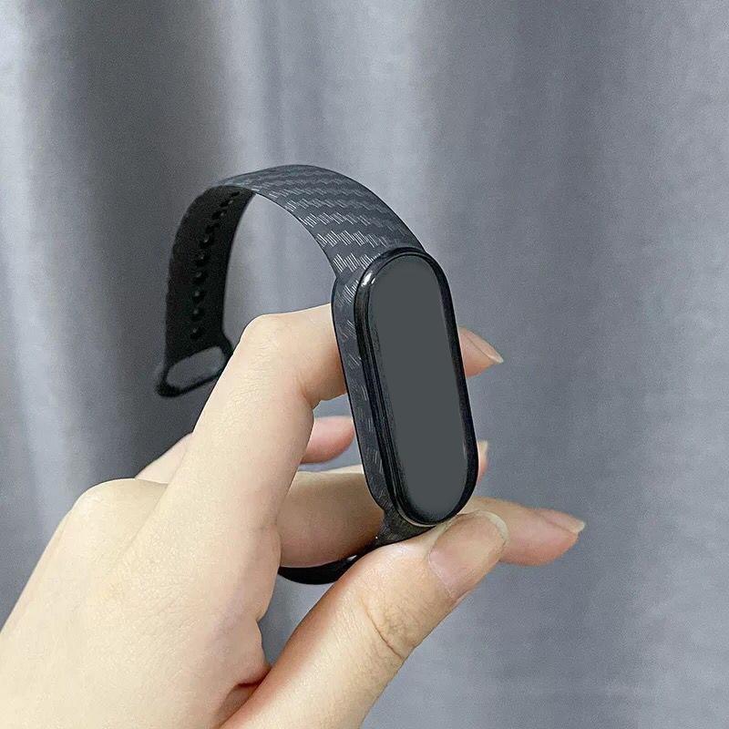 YuiYuKa ремешок из углеродного волокна для Xiaomi Mi Band 7 6 5 4 3 спортивный силиконовый браслет Miband Band7 Band6 Band5 для Xiaomi Mi Band 7 6 5 4 3 браслет