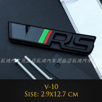 Car 3D Metal VRS RS Badge Sticker Logo Car Body Tail Grill Emblem Side Fender Stickers