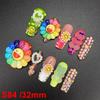 Glossy Hand Paint Thickness Acrylic Handmade Nail Sets 10PCS Multicolor Luxurious Gorgeous UV Gel Carved Artificial Manicure Art