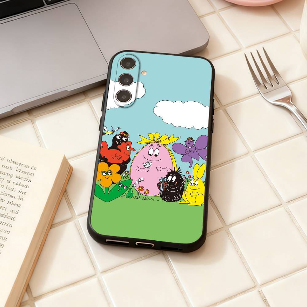 Чехол для телефона 'Семья Барбапапа' B-Barbapapa для Samsung Galaxy A73, A72, A71, A70, A53, A52, A51, Других Мягкий Черный Корпус