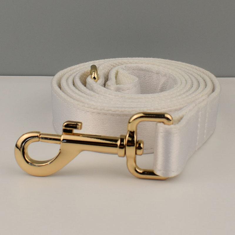 Белые шлейки персонализированные ошейники для щенков с бесплатным гравированным логотипом для собак, домашних животных, свадебные принадлежности Crystal01