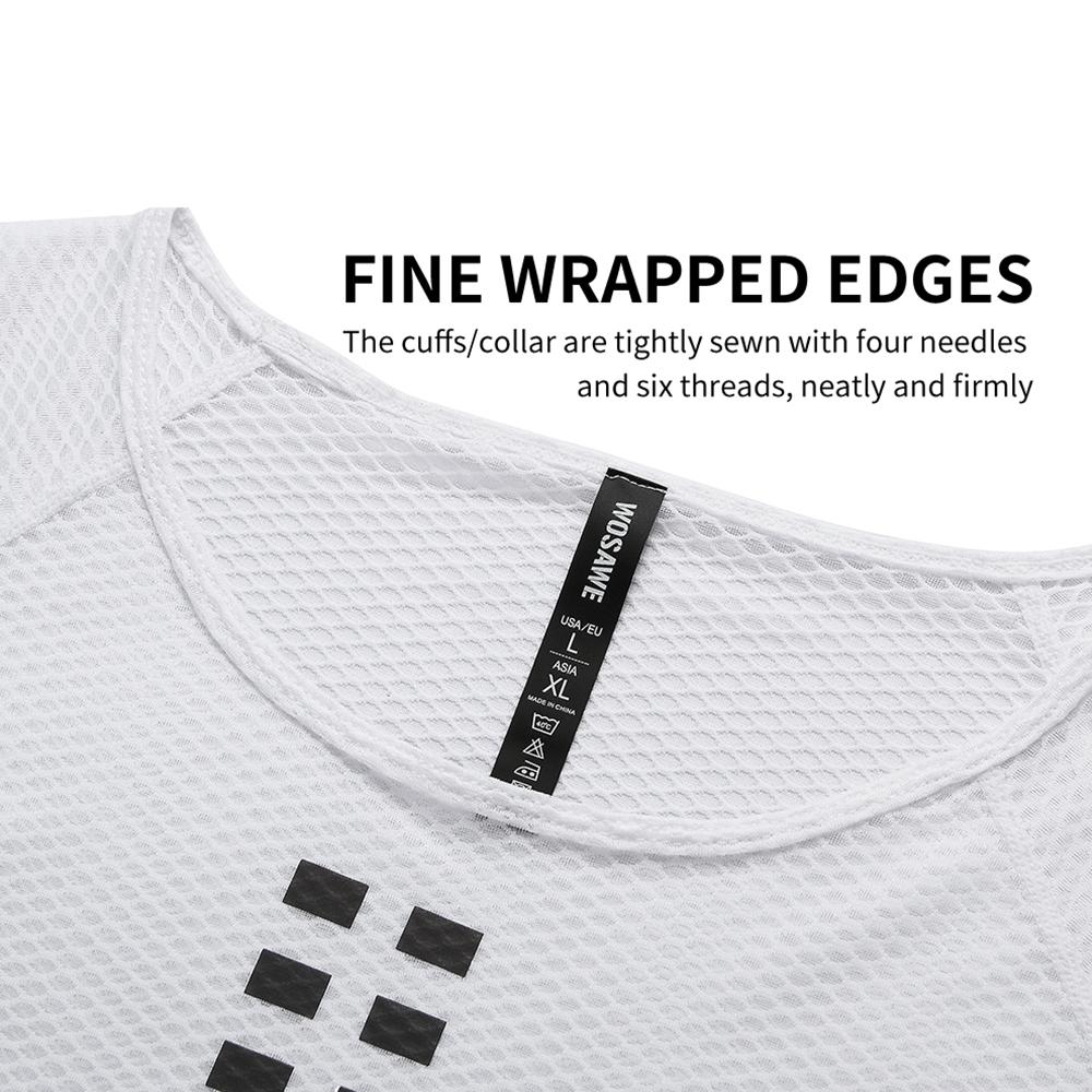 WOSAWE Велосипедный базовый слой Дышащее нижнее белье с короткими рукавами Впитывающая пот толстовка для бега