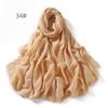 High-Quality Cotton Linen Gauze Scarf: Breathable, Encrypted Sunscreen, Four-Circle Fringe Shawl, Women's Malay Head Scarf