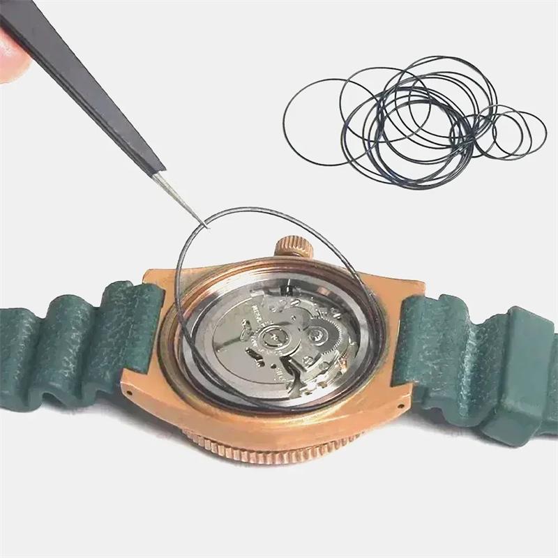 180 шт. Инструменты для ремонта часов Уплотнительное кольцо 0,5 мм и 0,6 мм Задняя крышка часов Резиновая уплотнительная прокладка Аксессуар для профессиональных инструментов для ремонта часов