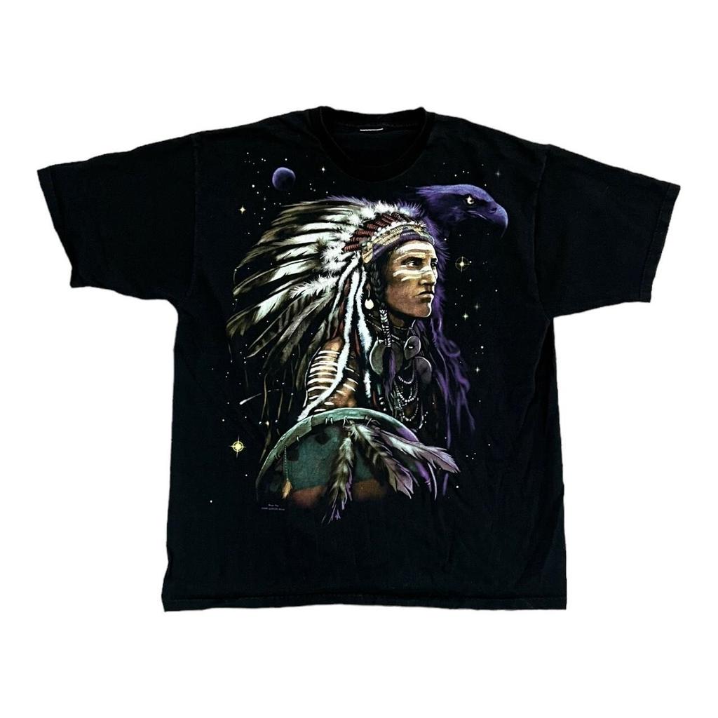 Vintage 1999 Liquid Blue Native American T Shirt