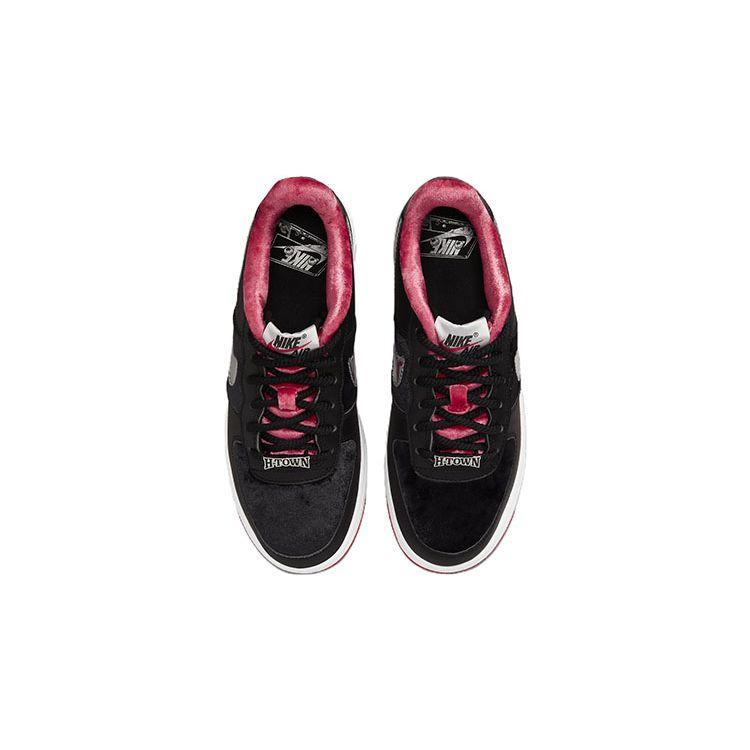Nike Кроссовки Air Force 1 Low Premium GS H-Town Kids, черные, многоцветные, университетско-красные DZ5296-001